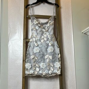 COPY - Lucy in the Sky- Lucia Floral Dress in Grey